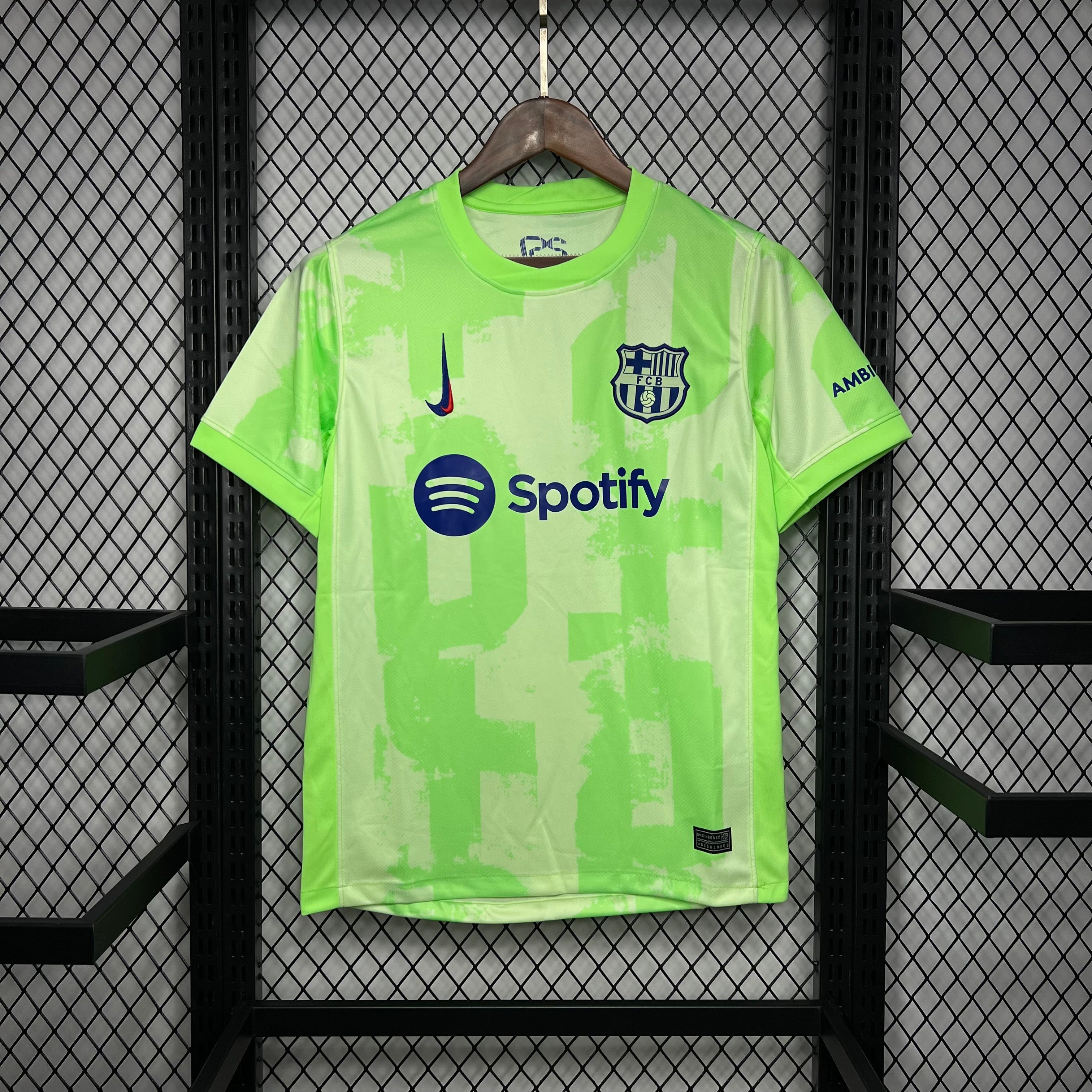 24/25 Maillot Third du FC BARCELONE Vert/Jaune Maillot du Monde