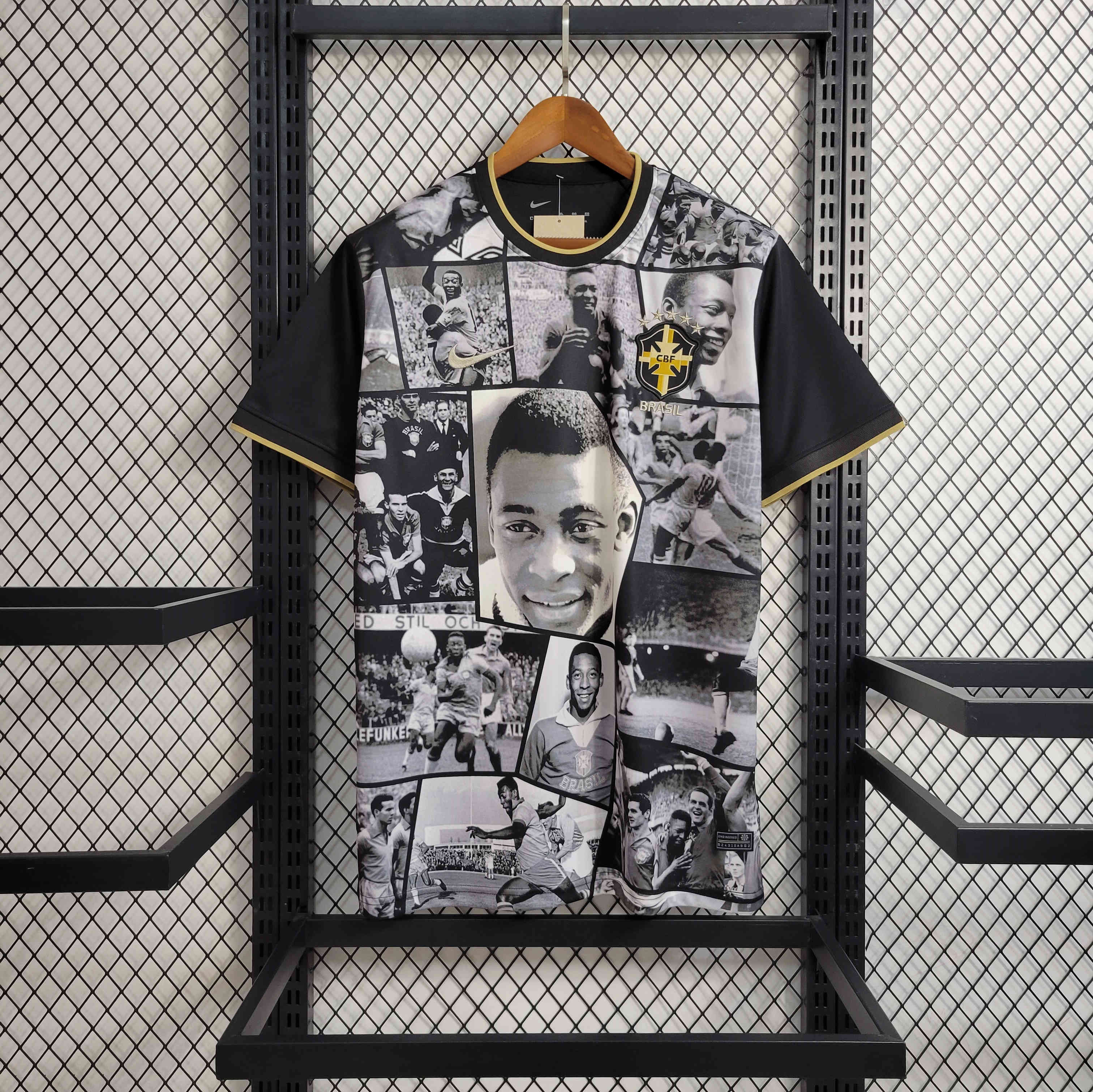 Maillot Brésil Pelé commémorative Noir - Maillot du Monde