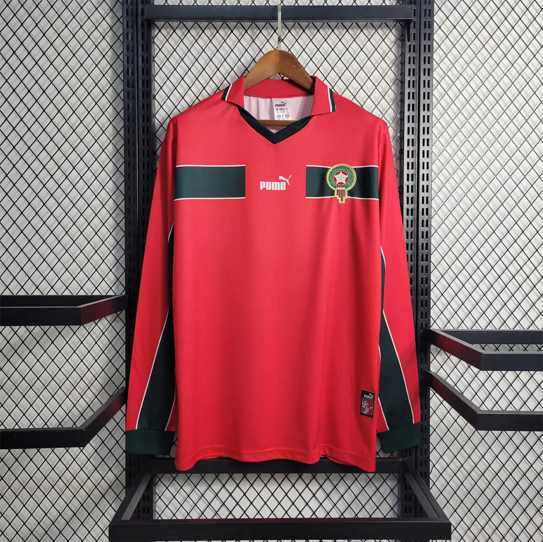 MAILLOT MAROC DOMICILE 1998 VERSION MANCHES LONGUES - Maillot du Monde