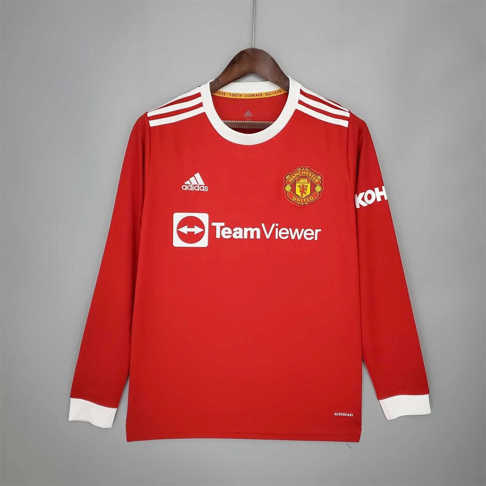 MAILLOT MANCHESTER UNITED DOMICILE 2021/2022 VERSION MANCHES LONGUES - Maillot du Monde