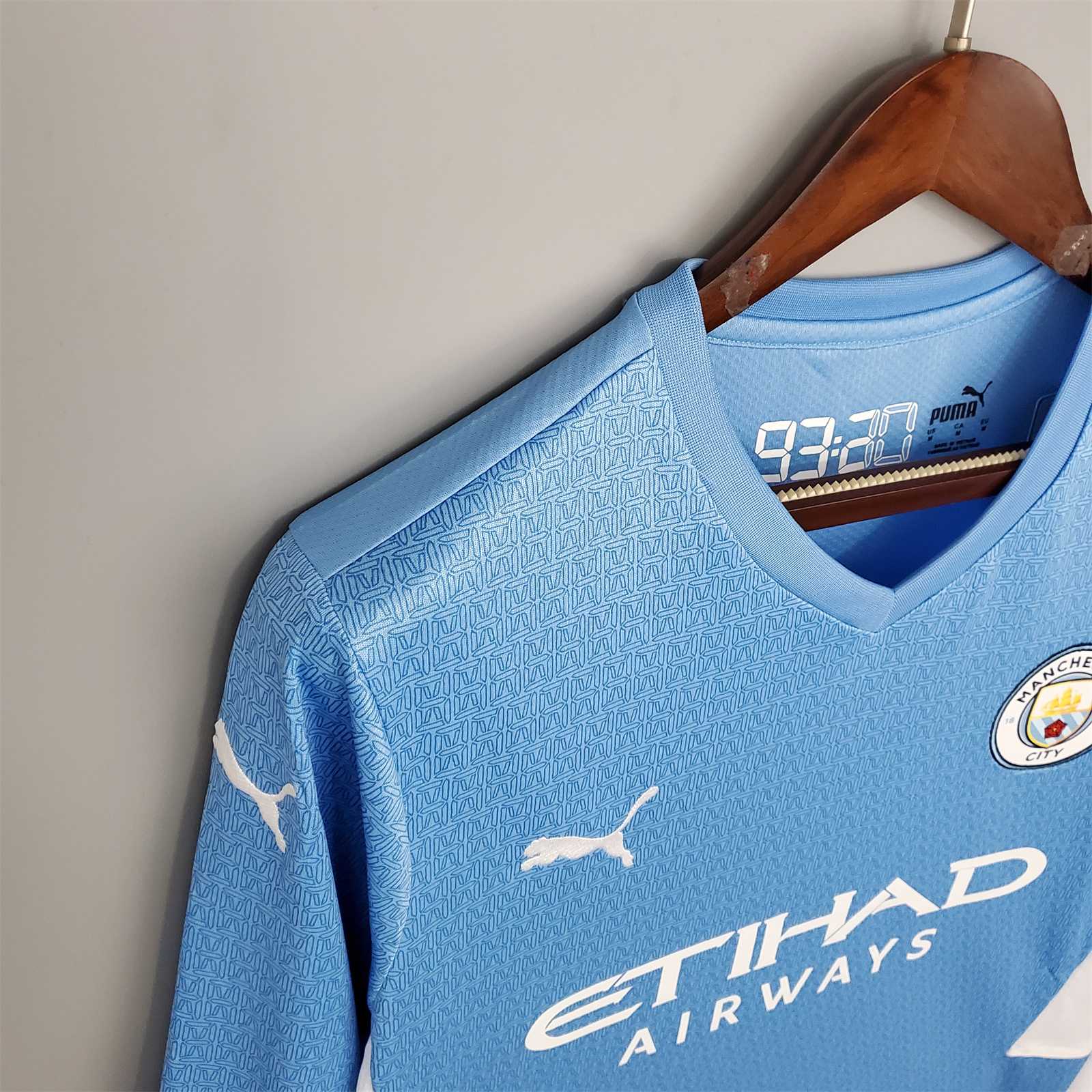 MAILLOT MANCHESTER CITY DOMICILE 2021/2022 VERSION MANCHES LONGUES - Maillot du Monde