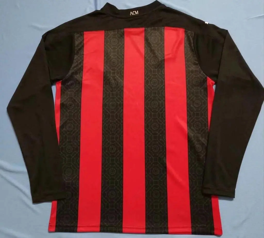 MAILLOT AC MILAN DOMICILE 2020/2021 VERSION MANCHES LONGUES - Maillot du Monde