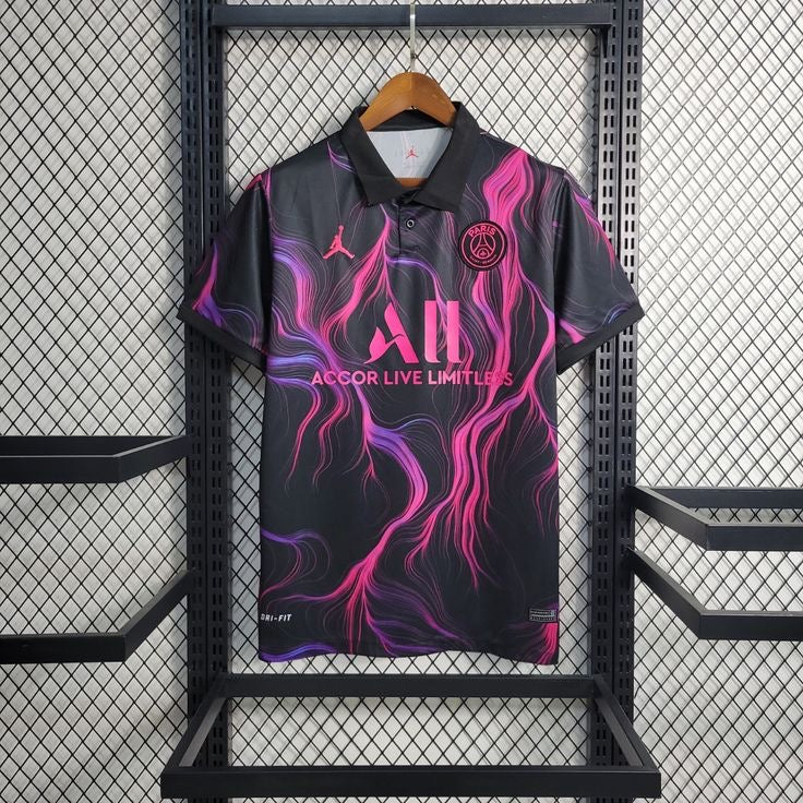 Maillot PSG spécial édition noir rose 23/24