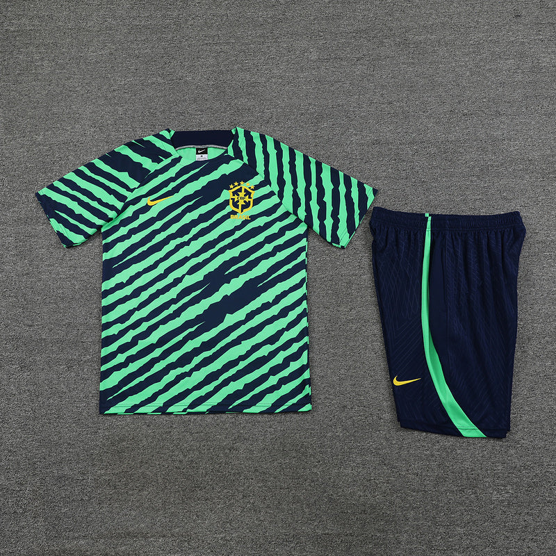 23/24 Ensemble d’échauffement BRÉSIL Vert/Noir - Maillot du Monde