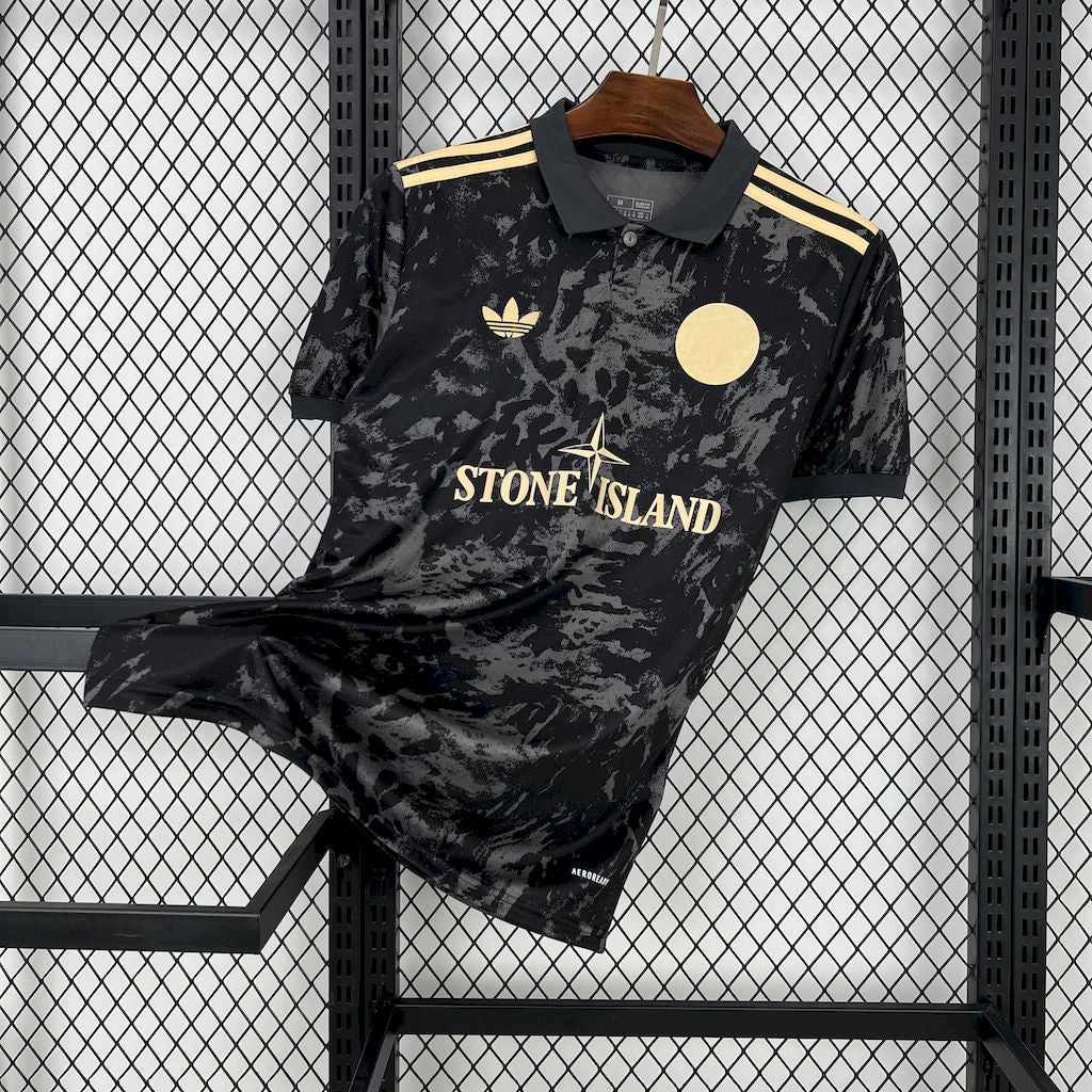 25/26 Maillot AJAX Noir/Gold Edition STONE ISLAND - Maillot du Monde