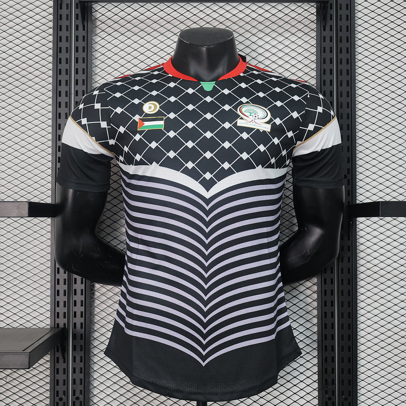 2024 Maillot Adulte Entraînement PALESTINE Noir - Maillot du Monde