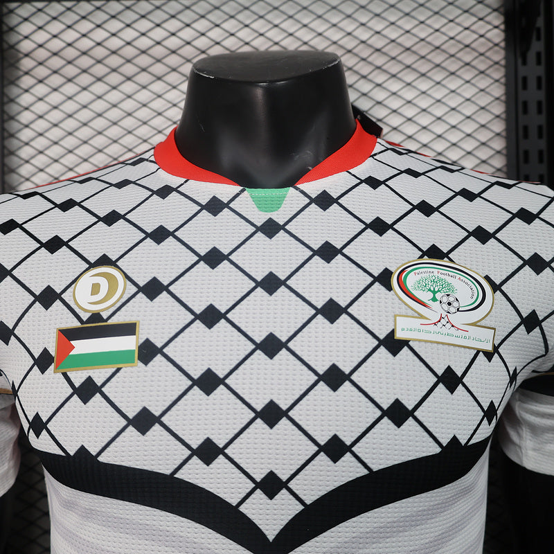 2024 Maillot Adulte Entraînement PALESTINE Blanc - Maillot du Monde