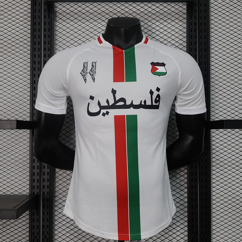 2024 Maillot Adulte Entraînement PALESTINE Blanc - Maillot du Monde