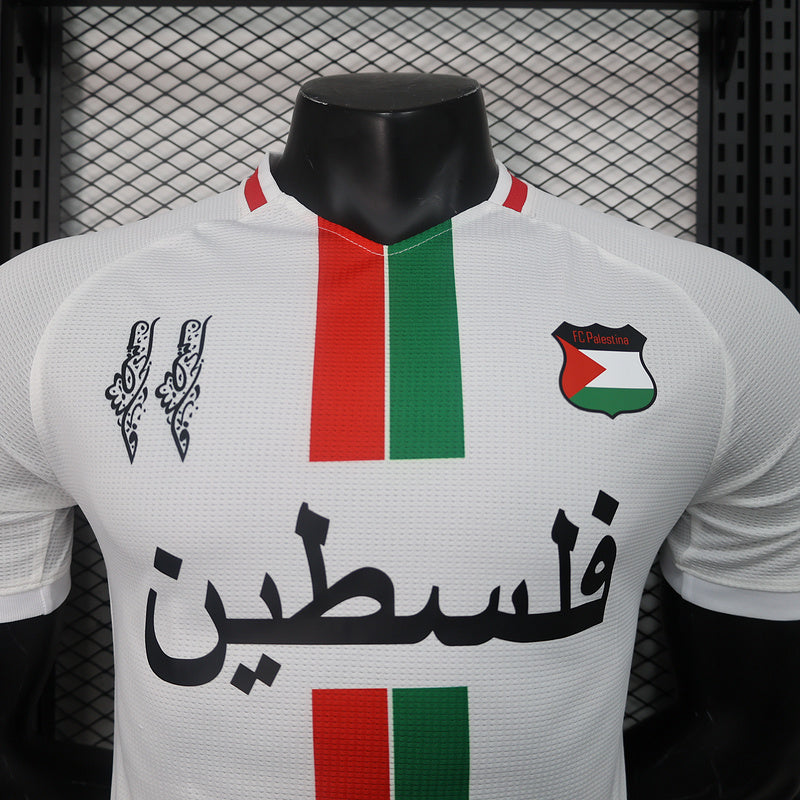 2024 Maillot Adulte Entraînement PALESTINE Blanc - Maillot du Monde