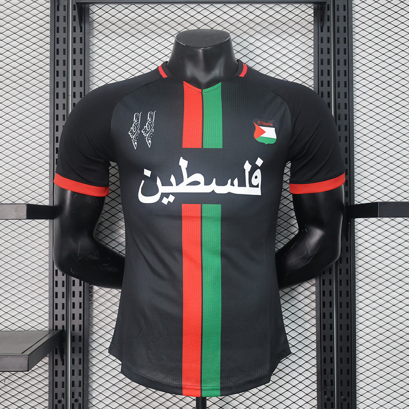 2024 Maillot Adulte Entraînement PALESTINE Noir - Maillot du Monde