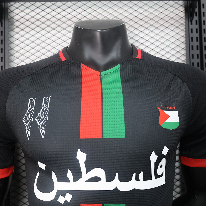2024 Maillot Adulte Entraînement PALESTINE Noir - Maillot du Monde