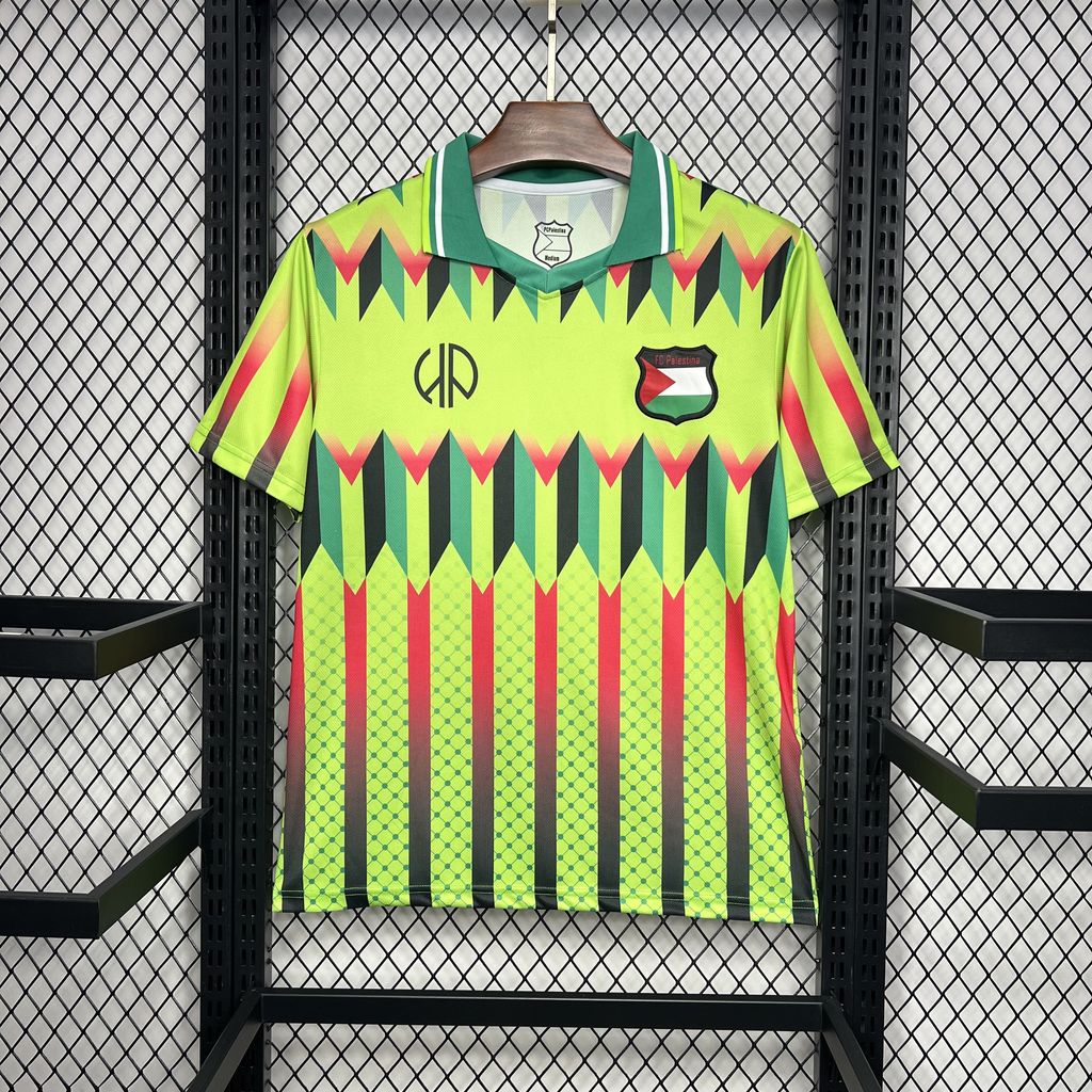 24/25 Maillot Adulte RÉTRO PALESTINE Jaune - Maillot du Monde