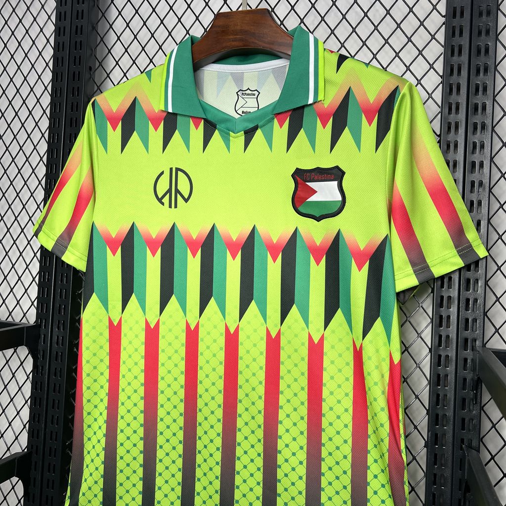 24/25 Maillot Adulte RÉTRO PALESTINE Jaune - Maillot du Monde