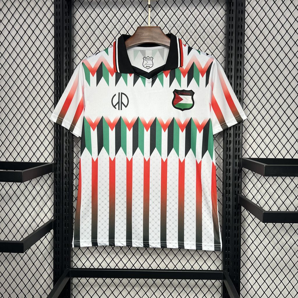 24/25 Maillot Adulte RÉTRO PALESTINE Blanc - Maillot du Monde