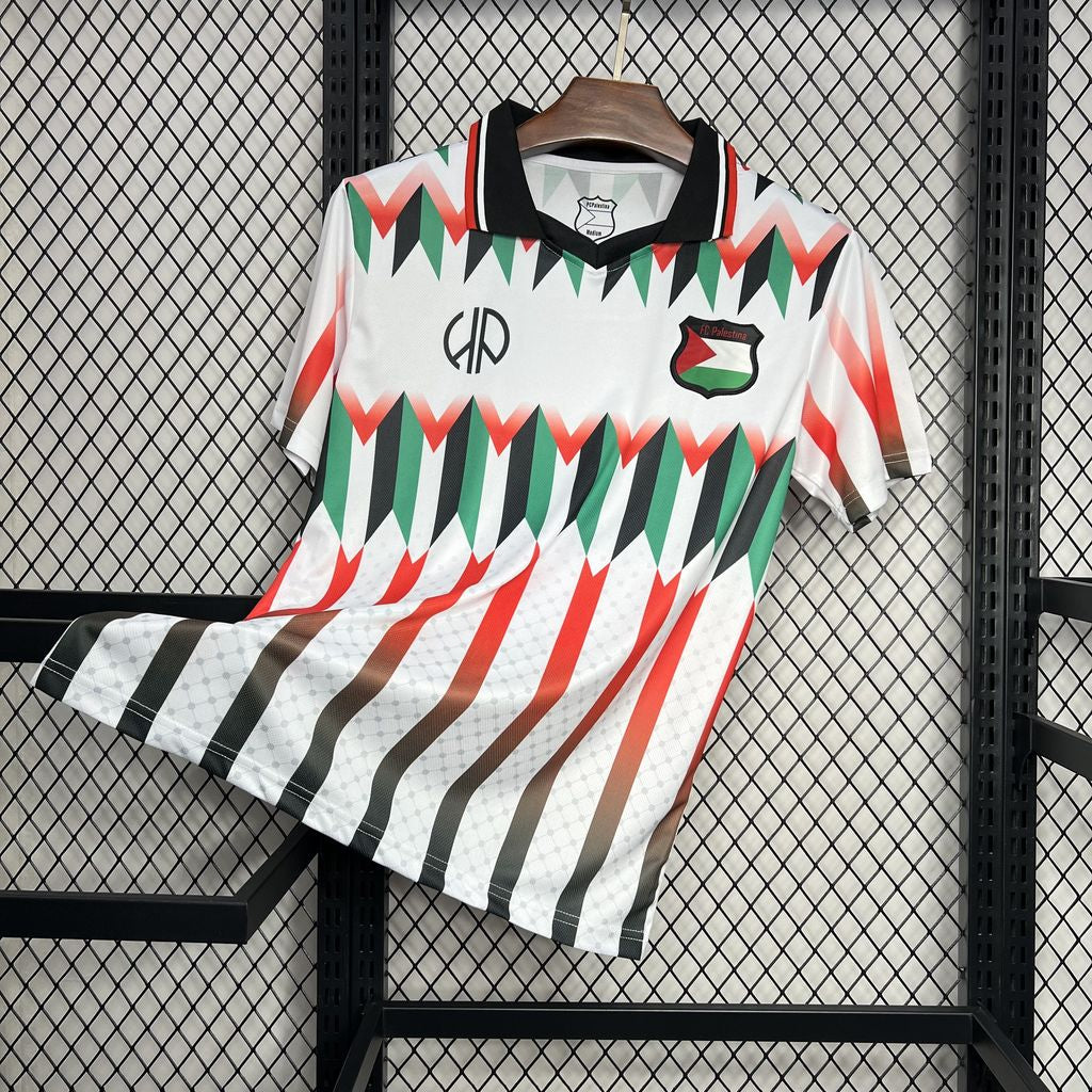 24/25 Maillot Adulte RÉTRO PALESTINE Blanc - Maillot du Monde