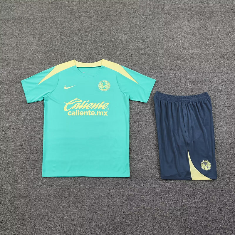 24/25 Ensemble d’entraînement CLUB AMERICA Bleu/Vert - Maillot du Monde