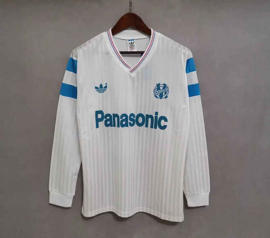 MAILLOT RÉTRO MARSEILLE DOMICILE 1990/1991 VERSION MANCHES LONGUES - Maillot du Monde